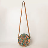 American Darling Canteen Hand Tooled Suede Genuine Leather Women Bag Western Handbag Purse