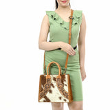 American Darling Tote Hand Tooled Hair On Genuine Leather Women Bag Western Handbag Purse