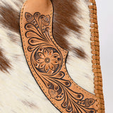 American Darling Tote Hand Tooled Hair On Genuine Leather Women Bag Western Handbag Purse