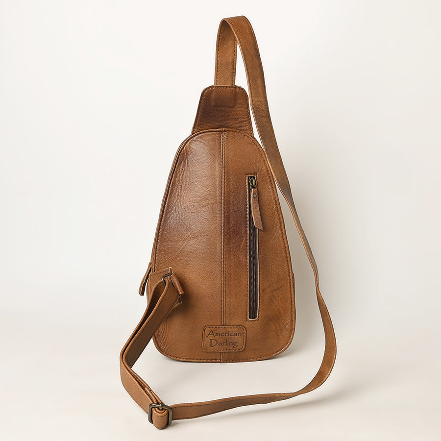 American Darling Sling Hand Tooled Hair-On Genuine Leather Western Women Bag |Sling | for