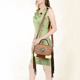 American Darling Briefcase Saddle Blanket Hair On Genuine Leather women bag western handbag purse