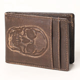 AMERICAN TANNER Genuine Leather Hand Burnished Bifold Wallet For Men Women H4 X W3.25 X D0.5