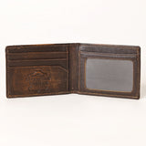 AMERICAN TANNER Genuine Leather Hand Burnished Bifold Wallet For Men Women H4 X W3.25 X D0.5