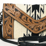 American Darling Hand Tooled Saddle Blanket Genuine Leather Women Bag Western Handbag Purse