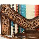 American Darling Hand Tooled Saddle Blanket Genuine Leather Women Bag Western Handbag Purse