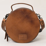 American Darling ADBG1391B Cross Body Hand Tooled Genuine Leather Women Bag Western Handbag Purse