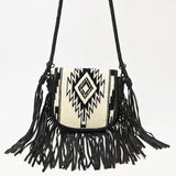 American Darling ADBG1392A Messenger Saddle Blanket Genuine Leather Women Bag Western Handbag Purse