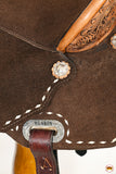 HILASON Flex Tree Western Horse Stud Trail Barrel American Leather Saddle Black | for Horses