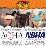 Hilason Flex Tree Western Horse Floral Trail Barrel American Leather Saddle Black
