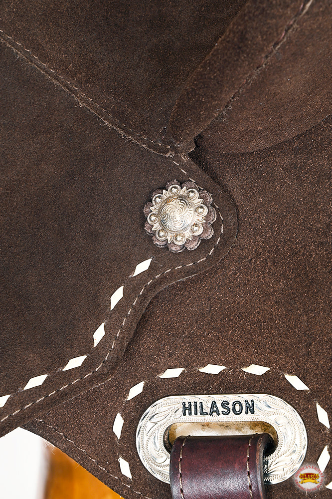 HILASON Flex Tree Western Horse Buckstitch Trail Barrel American Leather Saddle Brown | Leather Saddle | Western Saddle | Saddle for Horses | Horse Saddle Western