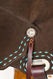 HILASON Flex Tree Western Horse Buckstitch Trail Barrel American Leather Saddle Brown | for Horses