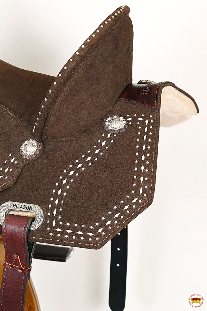 HILASON Flex Tree Western Horse Buckstitch Trail Barrel American Leather Saddle Brown | for Horses
