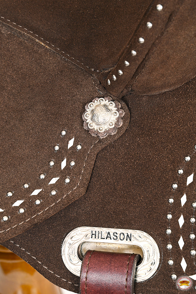 HILASON Flex Tree Western Horse Buckstitch Trail Barrel American Leather Saddle Brown | for Horses