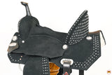 Hilason Flex Tree Western Horse Trail Barrel American Leather Saddle Black