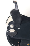 HILASON Flex Tree Western Horse Stud Trail Barrel American Leather Saddle Black | for Horses