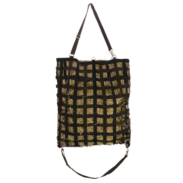 Black and gold hay bag with grid pattern - Uhorse