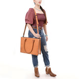 American Darling Adbg1394 Briefcase Genuine Leather Women Bag Western Handbag Purse