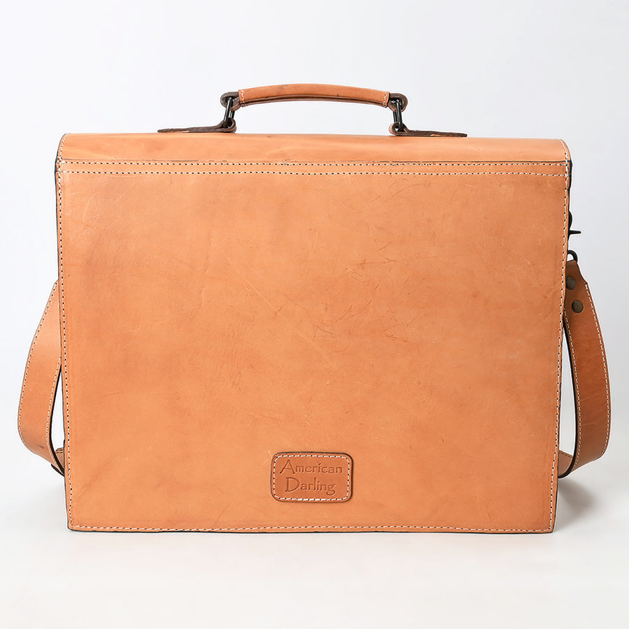 American Darling Western Genuine Leather Briefcase Bag – Premium Handcrafted Work Tote with Durable Straps and Spacious Interior