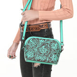 American Darling Cross Body Hand Tooled Genuine Leather W. Women Bag |