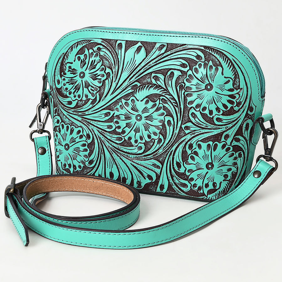 American Darling Cross Body Hand Tooled Genuine Leather Western Women Bag | Antique Tan Handbag Purse Crossbody for - Uhorse