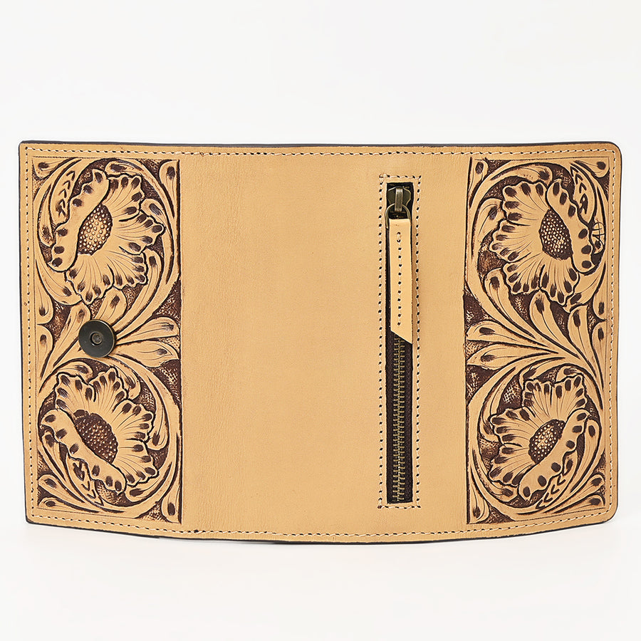 American Darling Wallet Hand Tooled Genuine Leather Western Women Bag | Handbag Purse Wristlet Travel Clutch