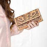 American Darling Wallet Hand Tooled Genuine Leather Western Women Bag | Handbag Purse Wristlet Travel Clutch