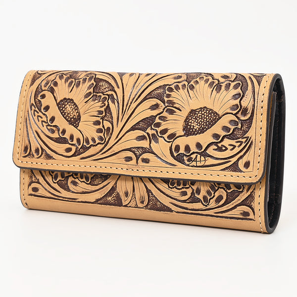 American Darling Wallet Hand Tooled Genuine Leather Western Women Bag | Handbag Purse Wristlet Travel Clutch - Uhorse