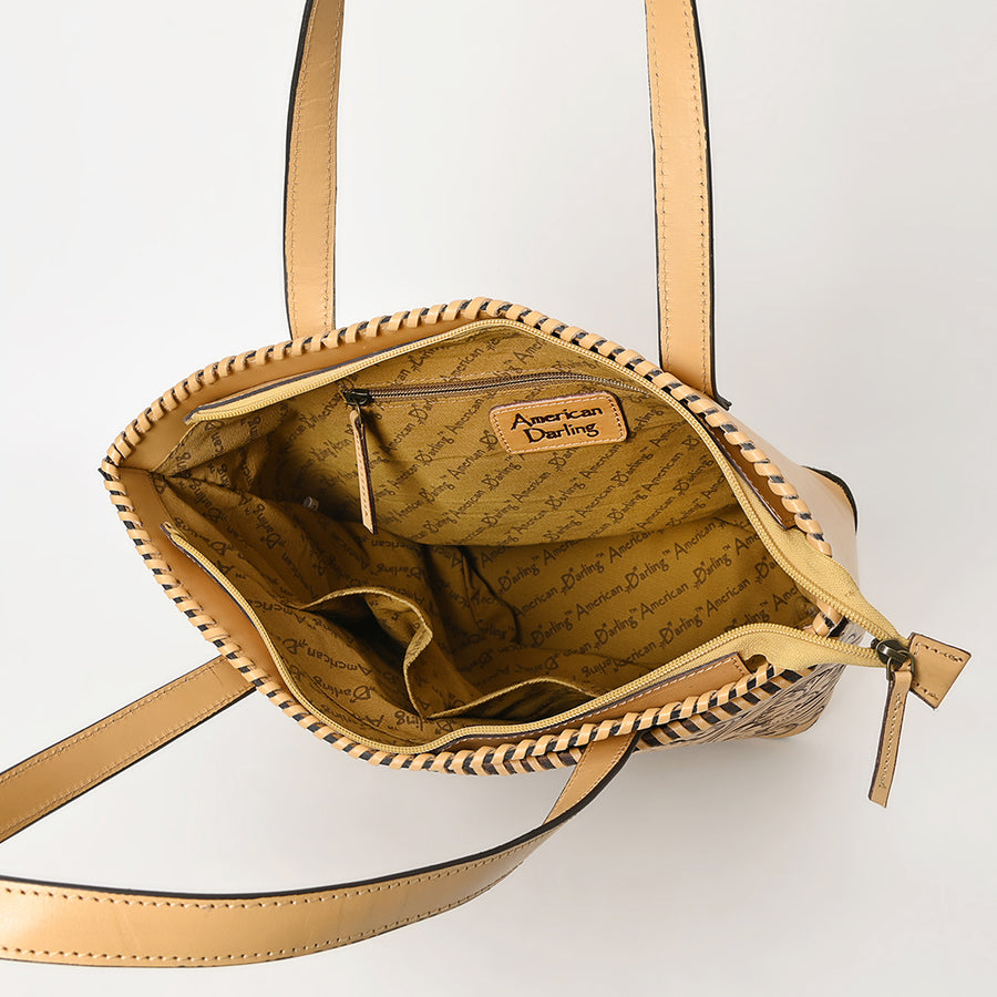 American Darling Tote Hand Tooled Genuine Leather Western Women Bag Handbag Purse | Travel Bags College Casual