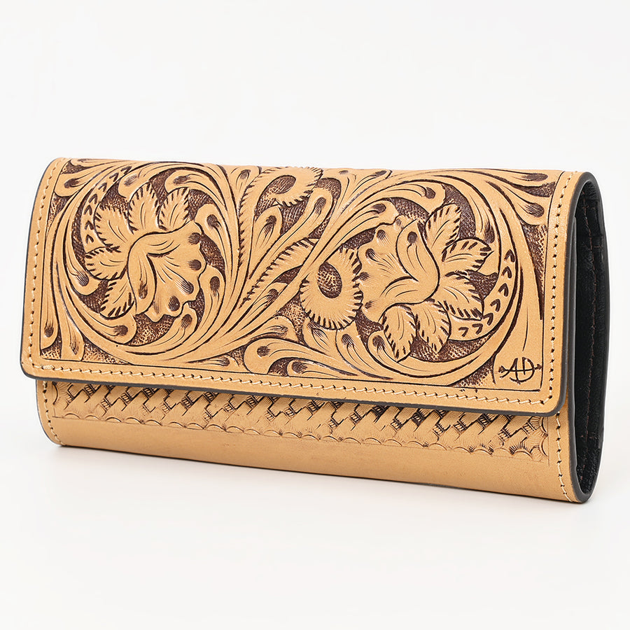 American Darling Wallet Hand Tooled Genuine Leather Western Women Bag | Handbag Purse Wristlet Travel - Uhorse