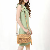 American Darling Cross Body Hand Tooled Genuine Leather W. Women Bag |