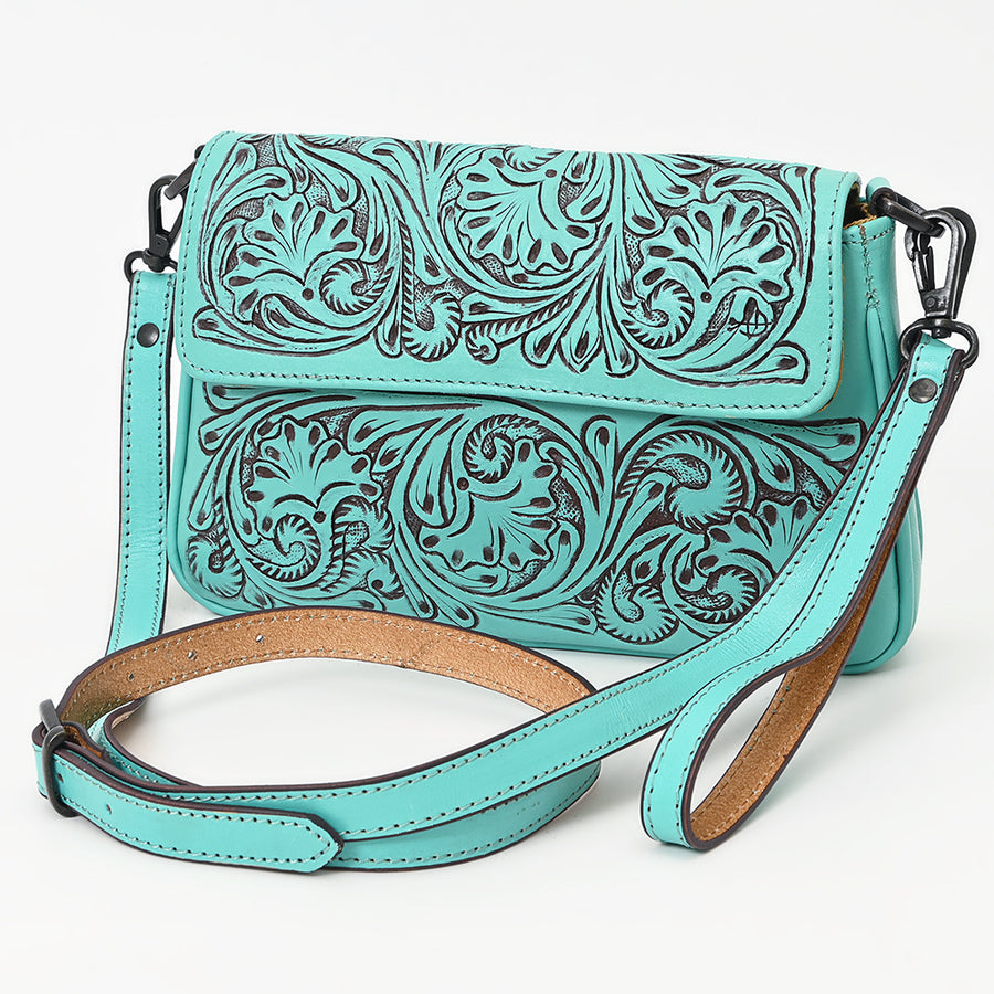 American Darling Cross Body I Hand Tooled Hair-On Genuine Leather Women Bag Western Handbag Purse - Uhorse