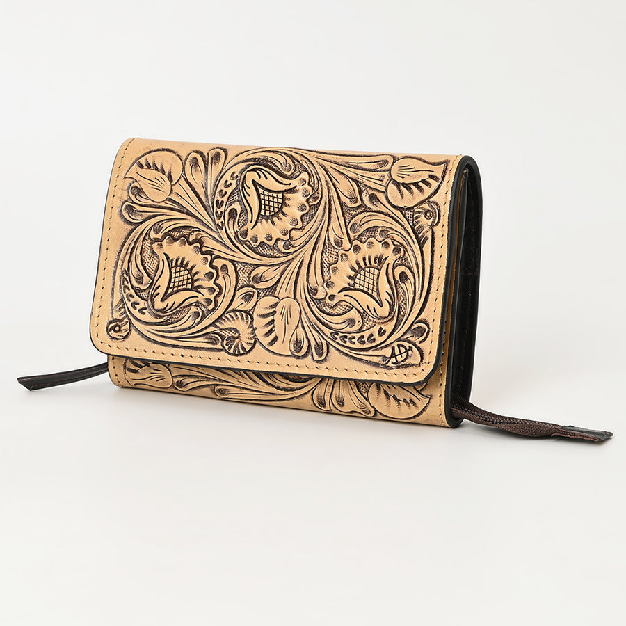 American Darling Clutch Hand Tooled Genuine Leather Western Women Bag Handbag Purse - Hilason