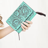 American Darling Clutch Hand Tooled Genuine Leather Women Bag W.