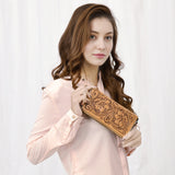 American Darling Clutch Hand Tooled Genuine Leather Western Women Bag Handbag Purse | Leather Clutch Bag | Clutch Purses for Women | Cute Clutch Bag | Clutch Purse