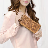 American Darling Clutch Hand Tooled Genuine Leather Western Women Bag Handbag Purse | Purses for Cute
