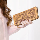 American Darling Clutch Hand Tooled Genuine Leather Western Women Bag Handbag Purse | Purses for Cute