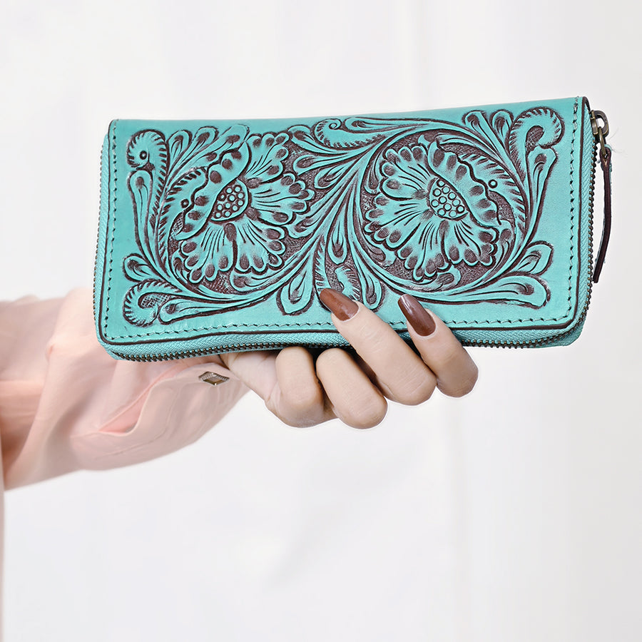 American Darling Clutch Hand Tooled Genuine Leather Western Women Bag Handbag Purse | Purses for Cute