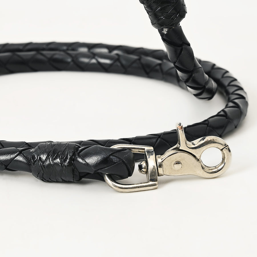 HILASON Braided Genuine Leather Dog Leash with Heavy Duty  Snap  Durable Professional Training Lead