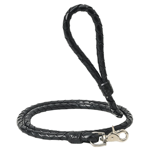 HILASON Braided Genuine Leather Dog Leash with Heavy Duty Snap Durable Professional Training Lead - Uhorse