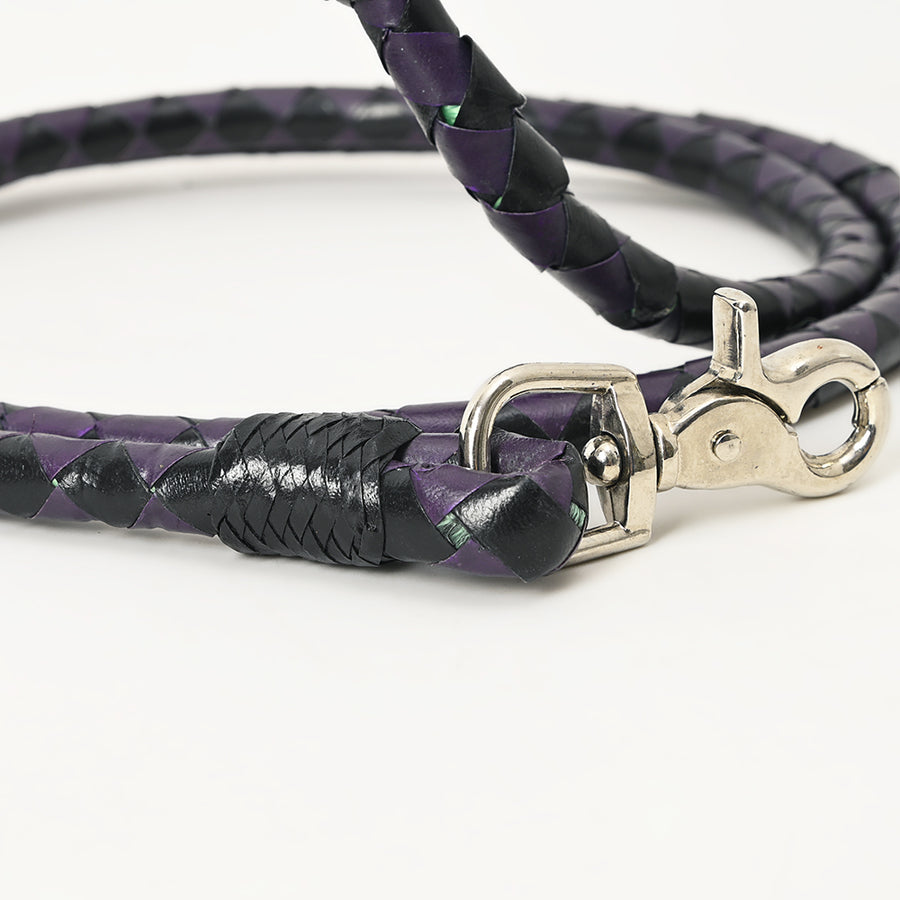 HILASON Braided Genuine Leather Dog Leash with Heavy Duty  Snap  Durable Professional Training Lead