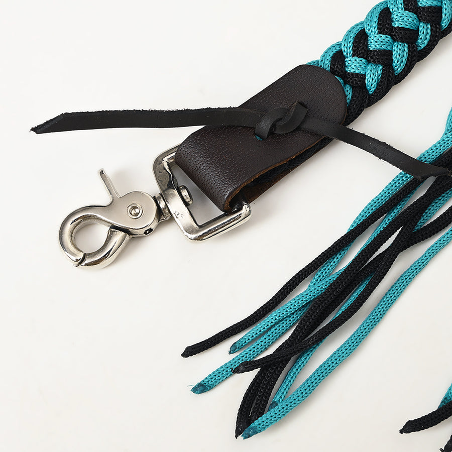 8 Ft HILASON Western Horse Nylon Rope with Fringes Snap | Ropes for Horses