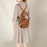 American Darling Backpack Hand Tooled Hair On Genuine Leather Women Bag Western Handbag Purse