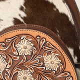 American Darling Backpack Hand Tooled Hair On Genuine Leather Women Bag Western Handbag Purse