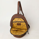American Darling Backpack Hand Tooled Hair On Genuine Leather Women Bag Western Handbag Purse