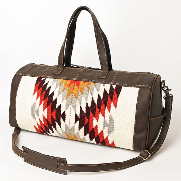 OHLAY OHA102A DUFFEL Upcycled Wool Genuine Leather women bag western by Hilason – Cowboy and equestrian accessories