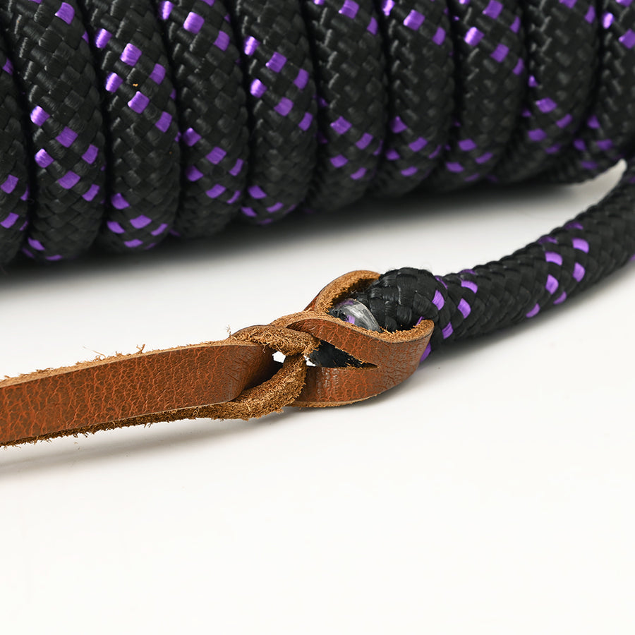 25 ft. Hilason Western Horse Nylon Lead Rope w/ snap and Latigo Ends | Lead Ropes for Horses
