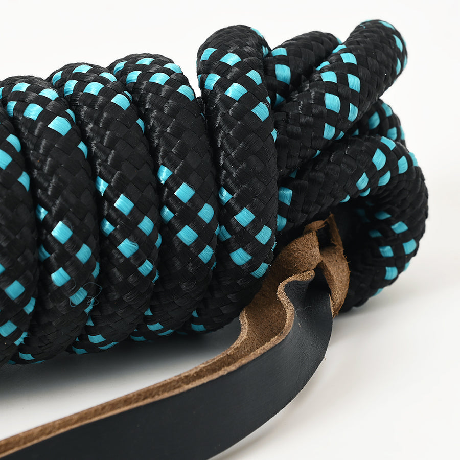 25 ft. Hilason Western Horse Nylon Lead Rope w/ snap and Latigo Ends | Lead Ropes for Horses