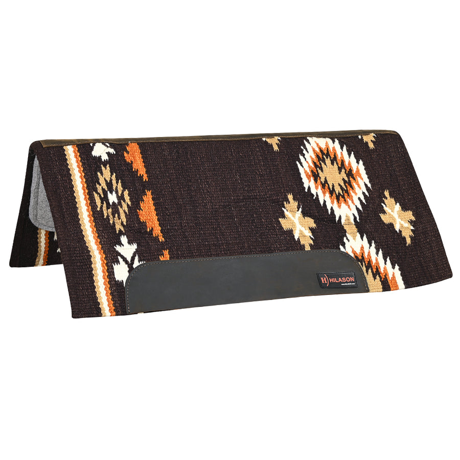 HILASON 34x32 In Western Horse Saddle Blanket Wool Pad Brown - Uhorse