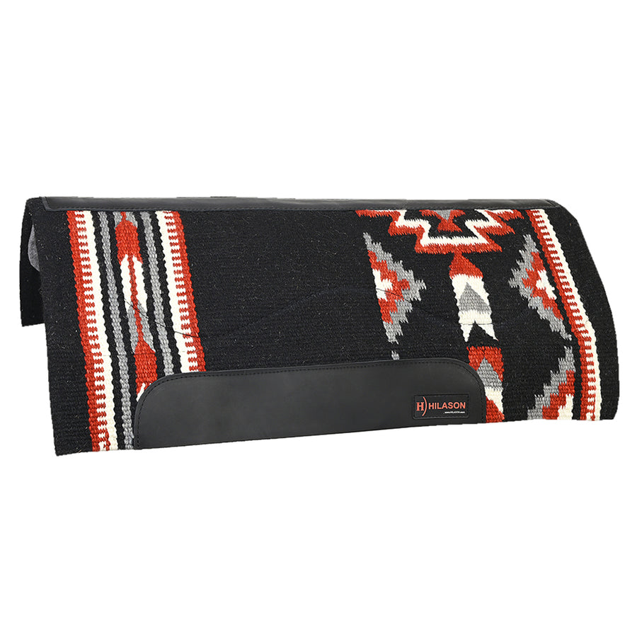 HILASON 34x32 In Western Horse Saddle Blanket Wool Pad Black - Uhorse