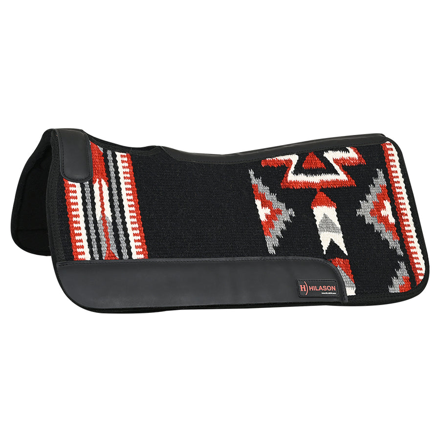 HILASON 32x30 In Western Horse Saddle Wool Blanket Pad Felt Padding Black - Uhorse